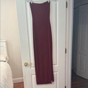 Windsor Red Wine Strapless Maxi Dress for Cocktail NWT size medium